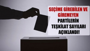 Seçime girebilen ve giremeyen partilerin teşkilat sayıları açıklandı!