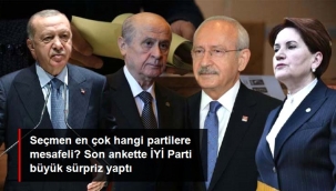 Seçmen en çok hangi partilere mesafeli? Son ankette İYİ Parti büyük sürpriz yaptı