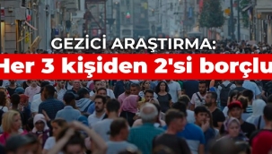 Gezici Araştırma: Her 3 kişiden 2si borçlu